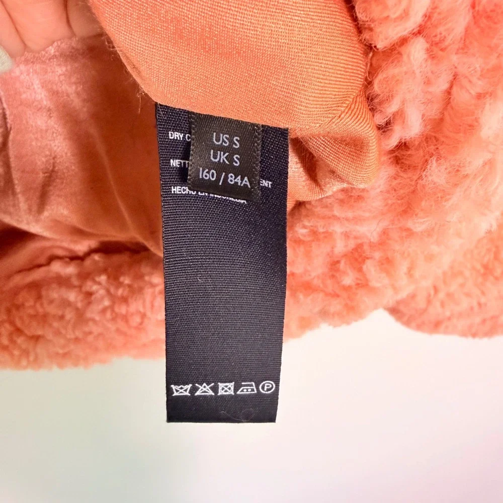 Free‎ People We The Free Teddy Swing Jacket Coral Pink Melon Womens Small